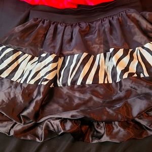 Black Zebra Skirt Sz XL